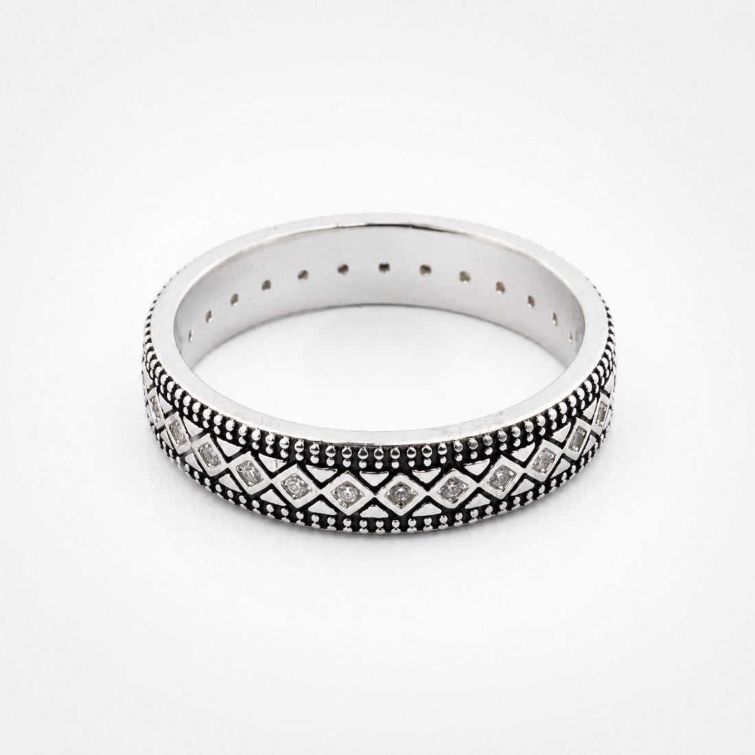 Silver Royal Filigree Trellis 925 Sterling Silver Band