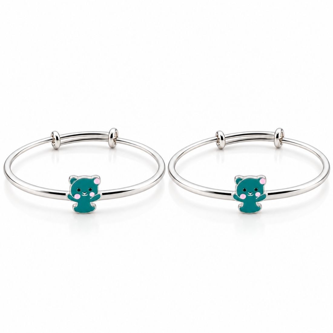 The Little Bear Enamel 925 Silver Kada set