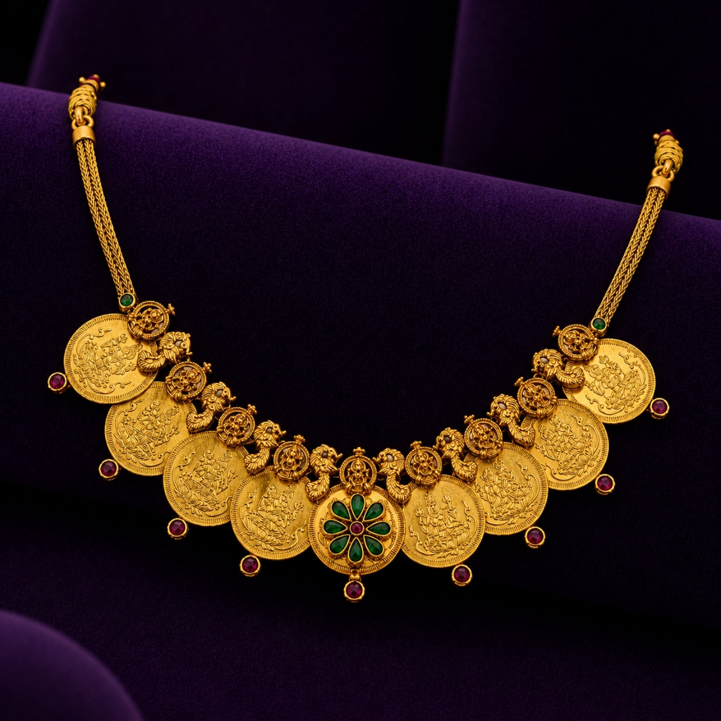The Ashta Lakshmi Kasu Mala 925 Silver Choker