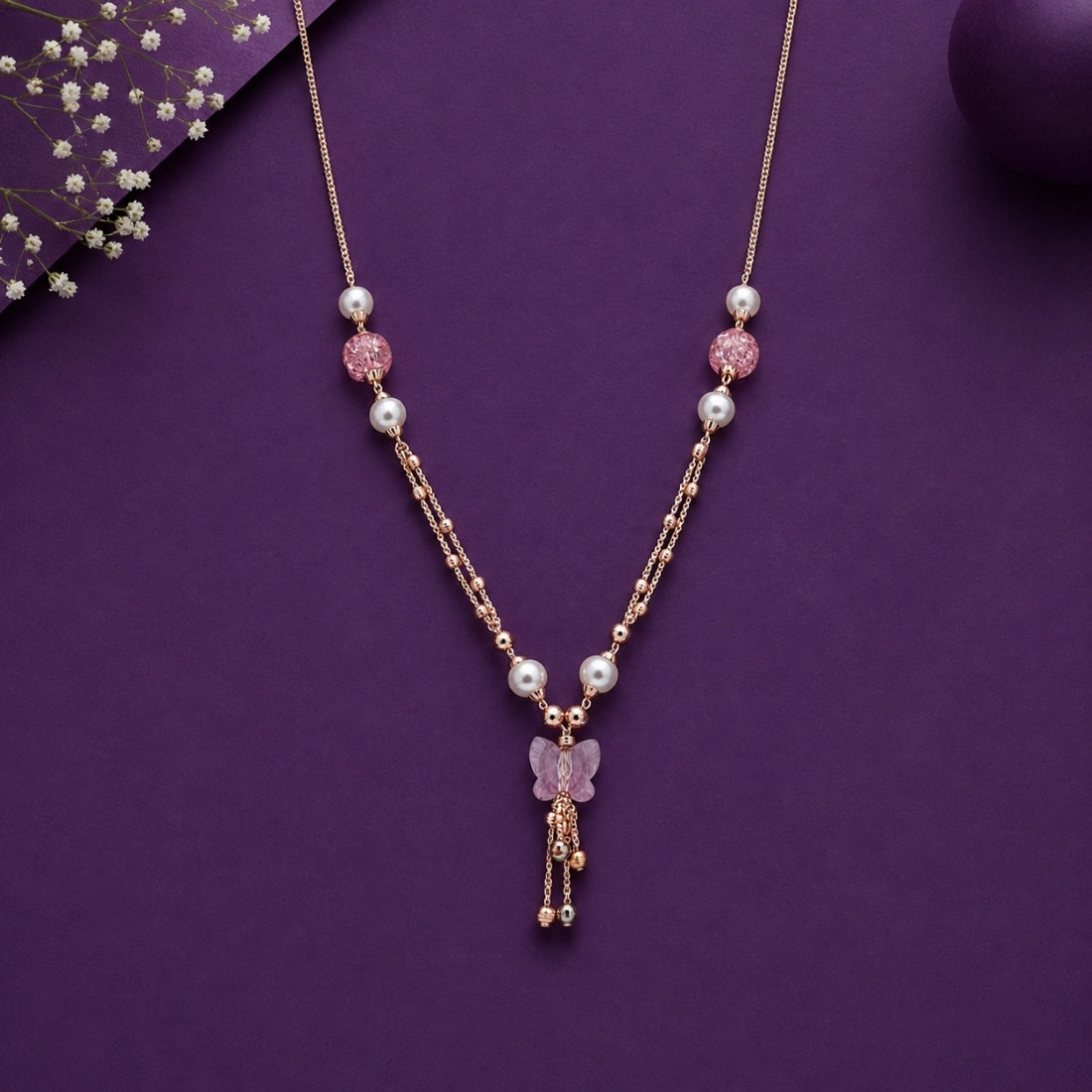 The Mariposa Dream Pearl & Butterfly Chain