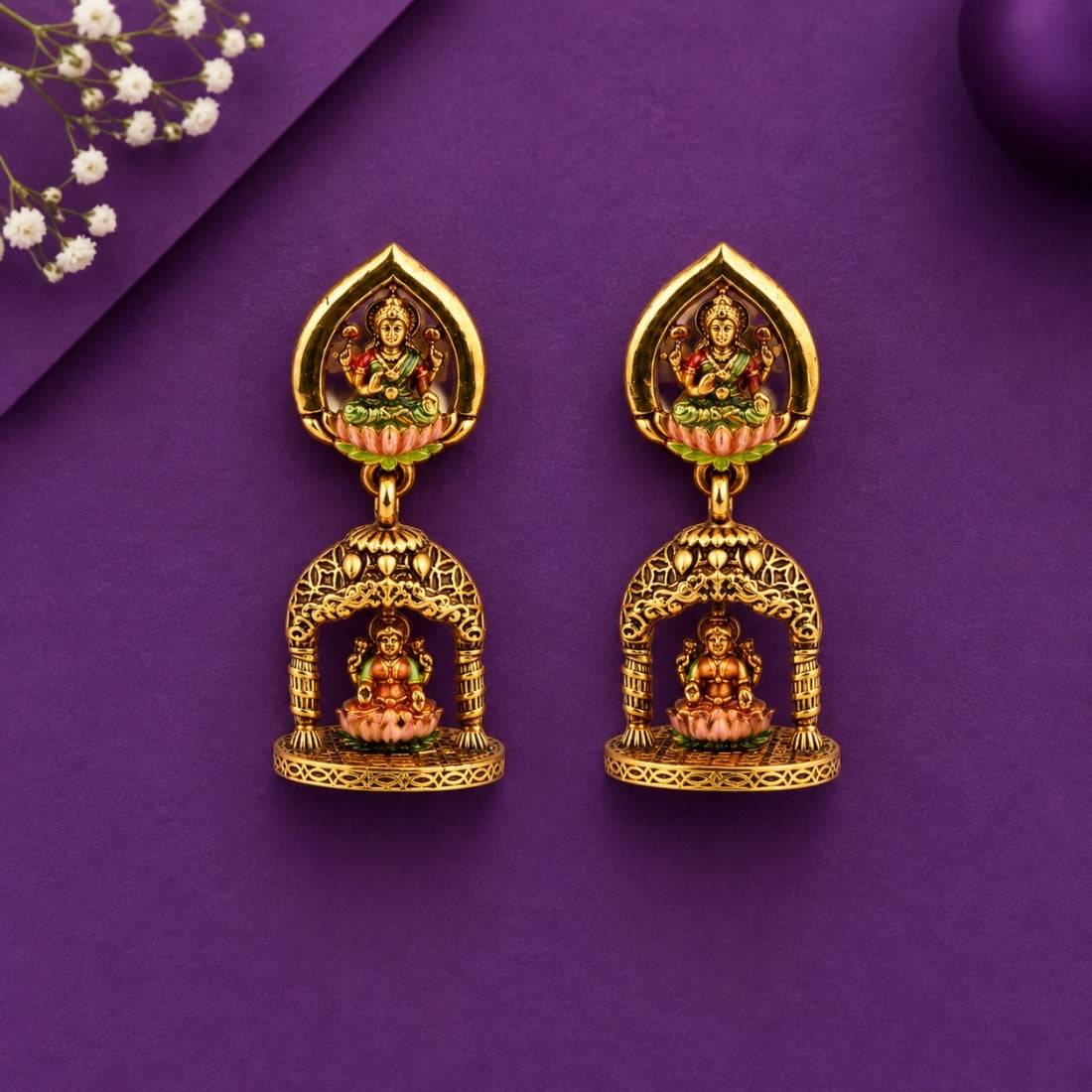 The Lakshmi Arch 925 Silver Antique Jhumkas