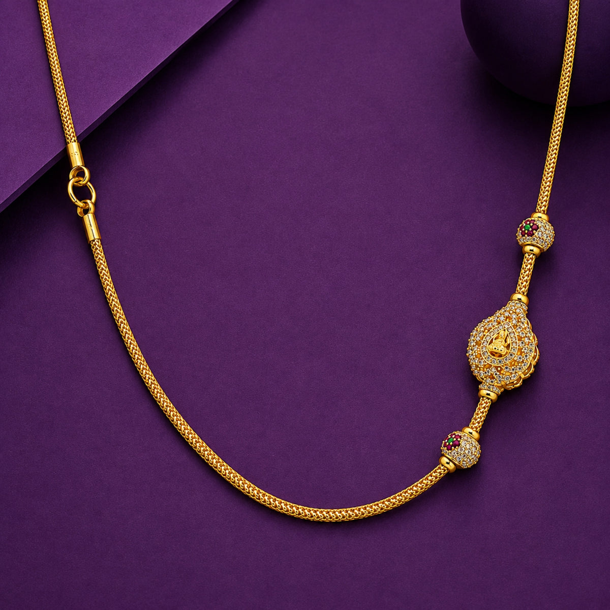 The Nakshatra Pavé 925 Sterling Silver Star Mugappu Chain