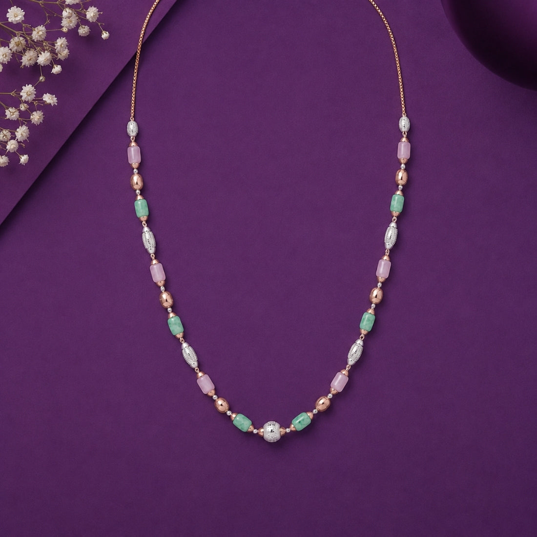 Aura Pastel Butterfly Layered Station Chain