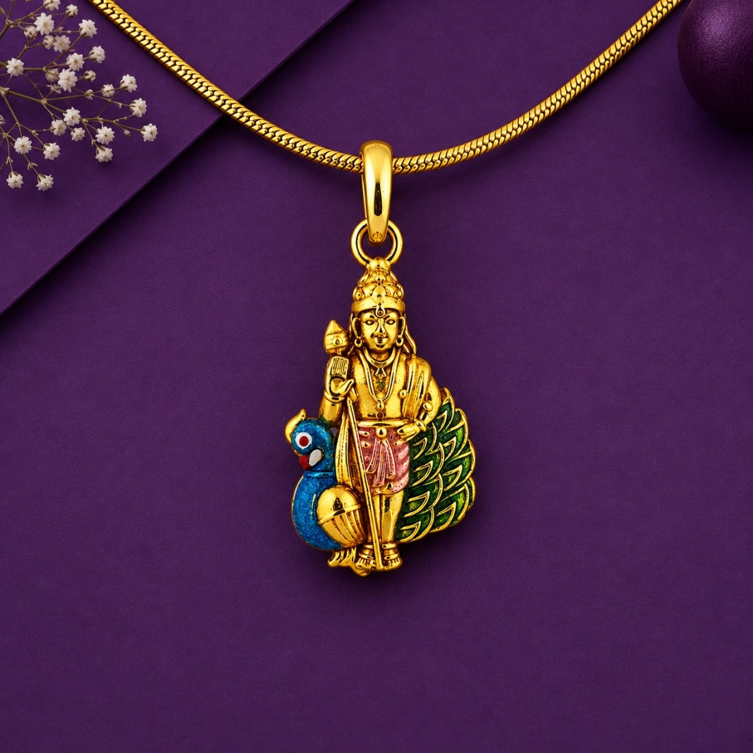 The Divine Standing Kartikeya Amulet (925 Silver)