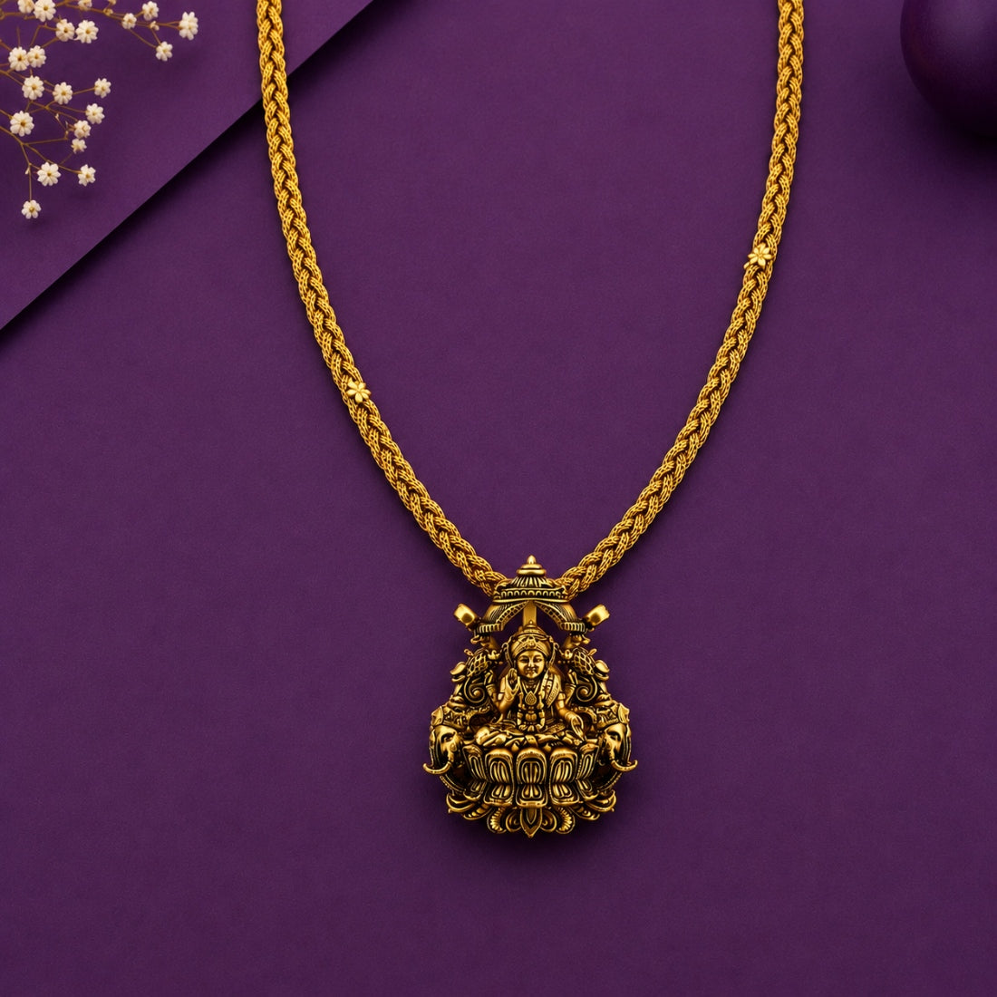 The Sanatana Lakshmi Antique Silver Necklace