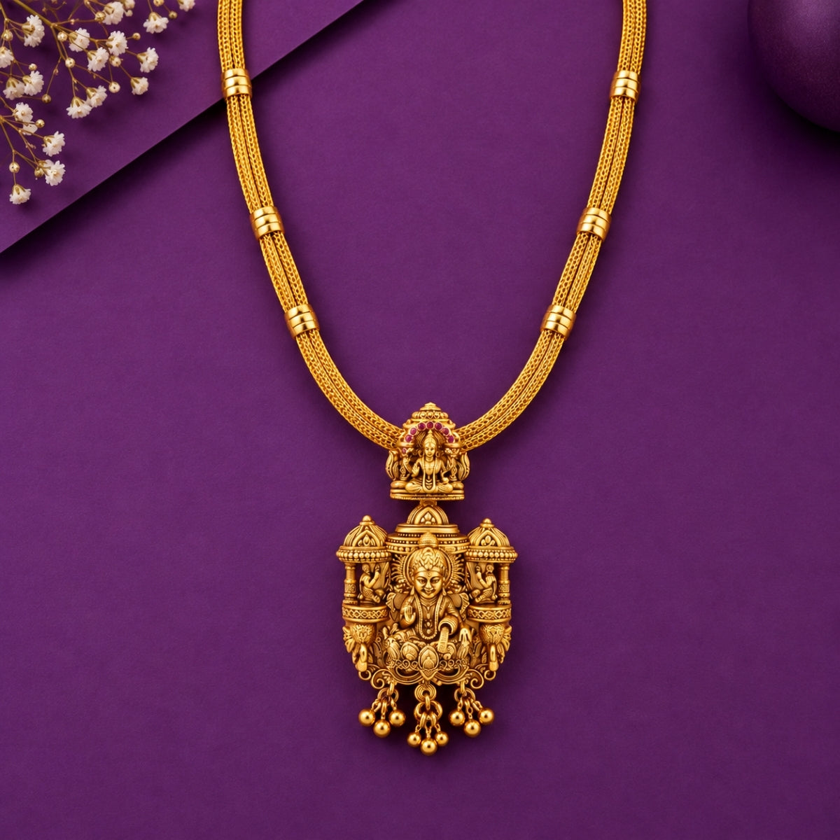 The Sanātana Lakshmi Nakkasi 925 Silver Necklace