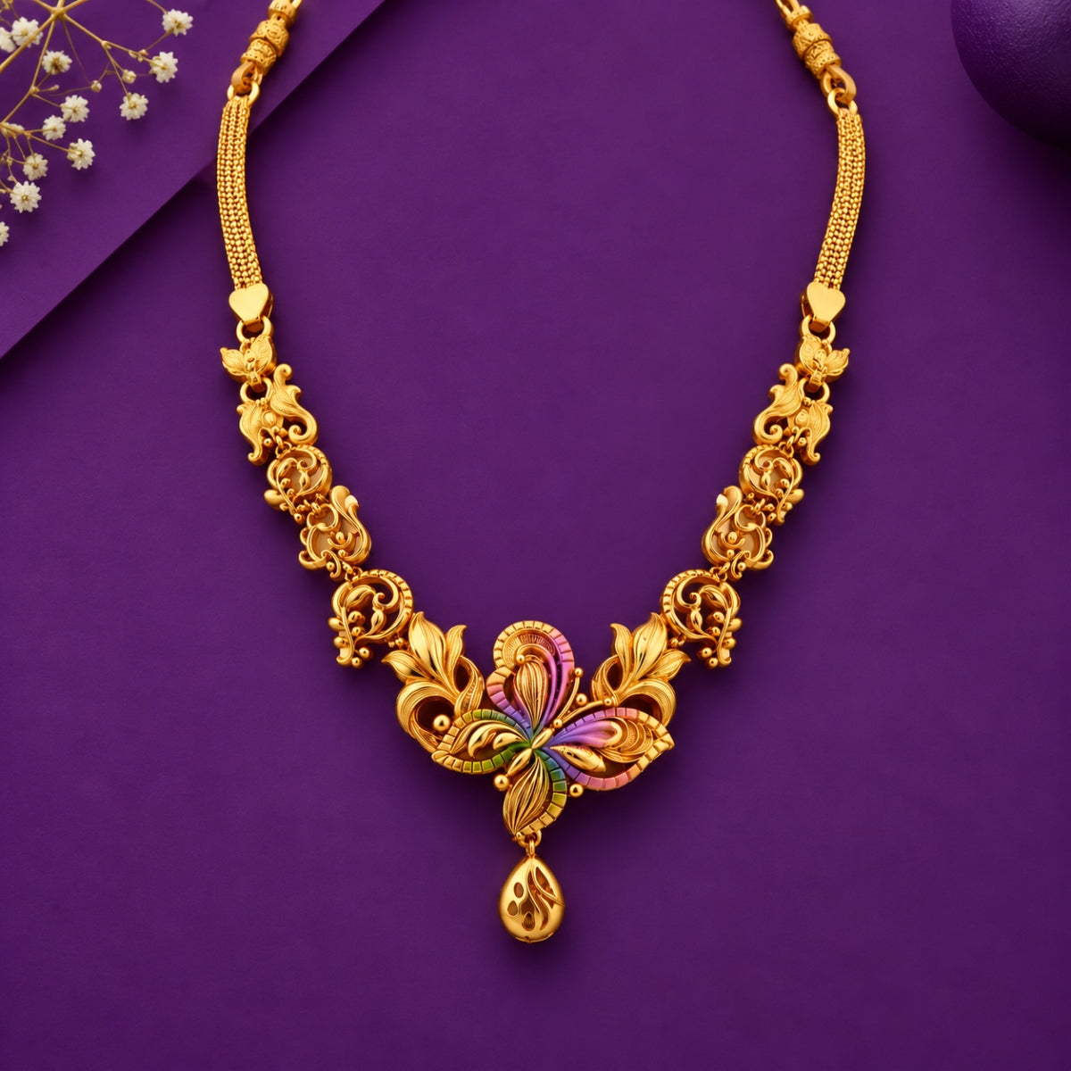 The Monarch Ethereal Butterfly 925 Silver Gold-Plated Necklace