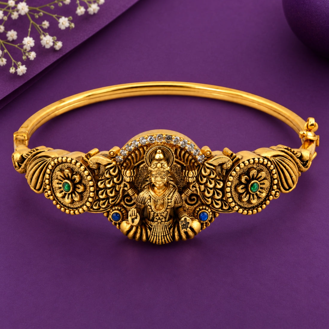 The Royal Lakshmi Blossom Antique Temple Kada