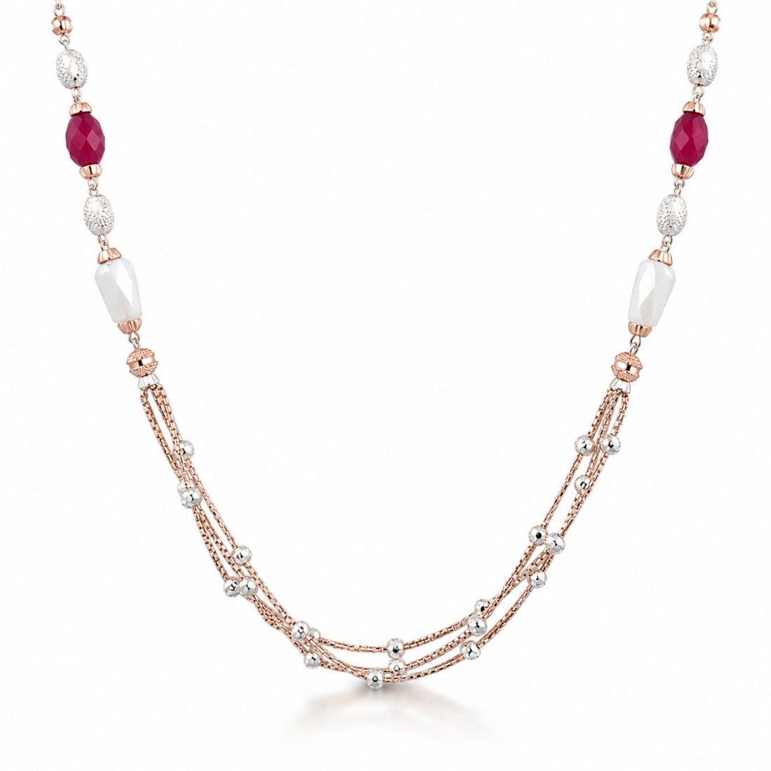 The Scarlet & Pearl Multi-Strand Cascade