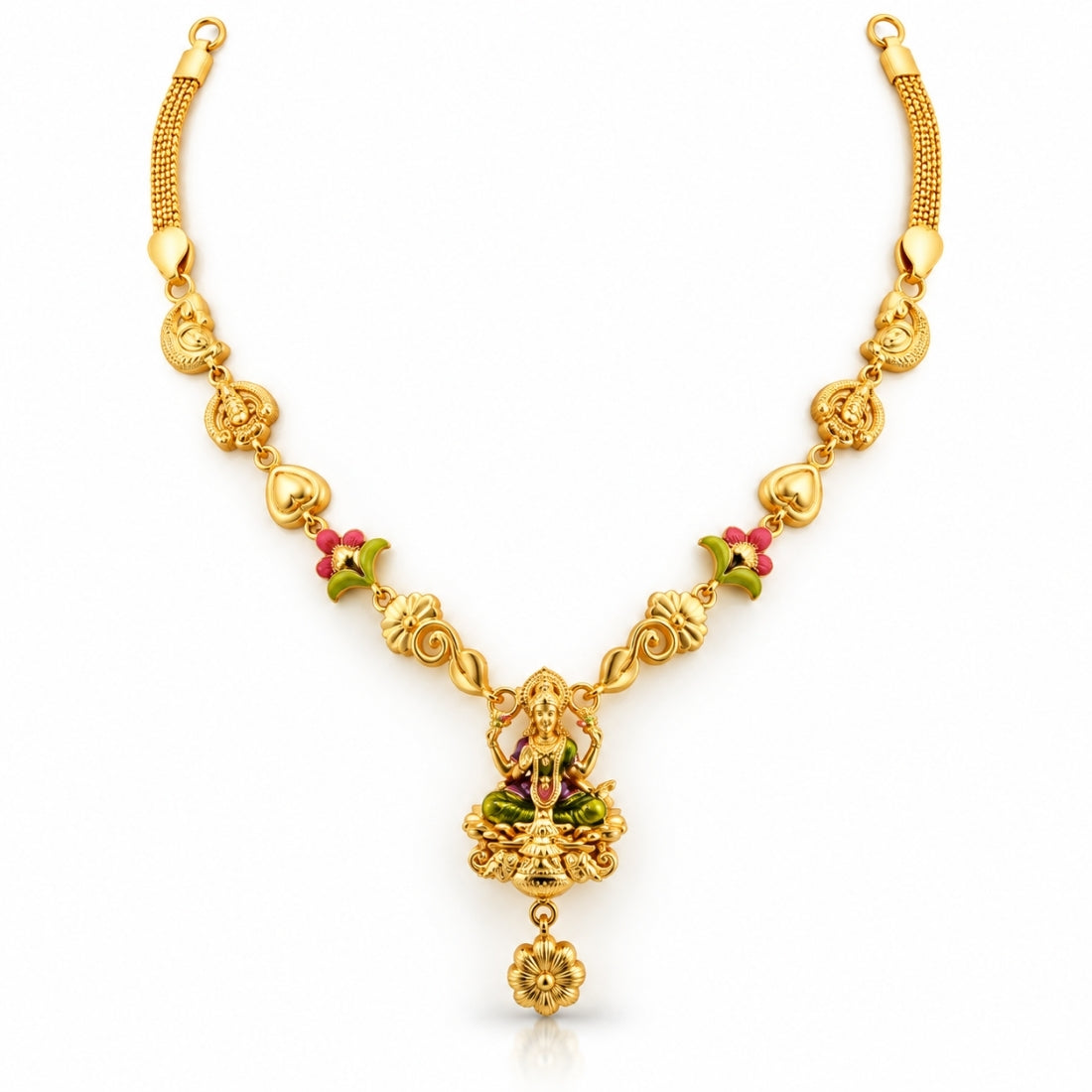 The Lakshmi Narayani Enameled Drop Set