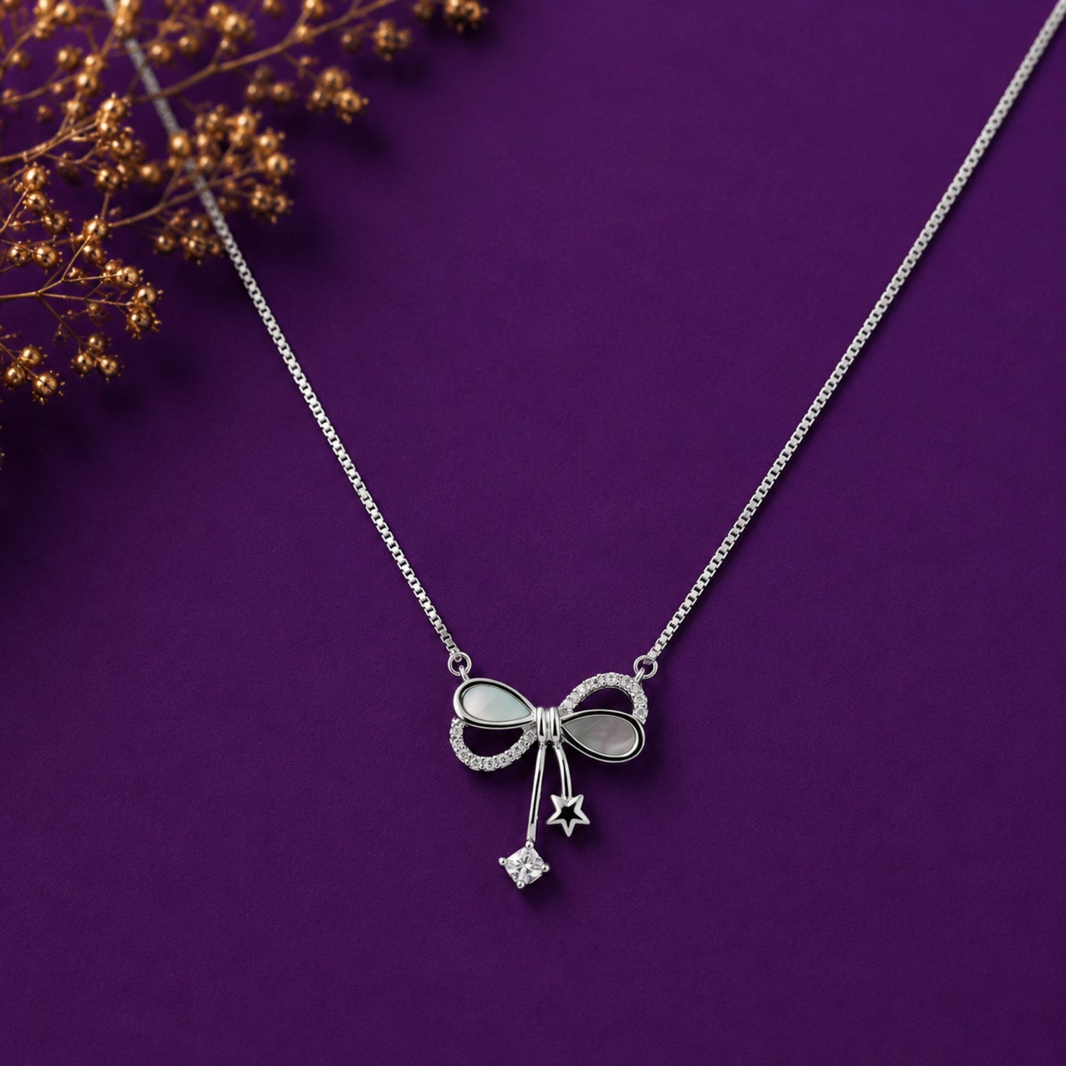 Midnight Coquette 925 Silver Choker