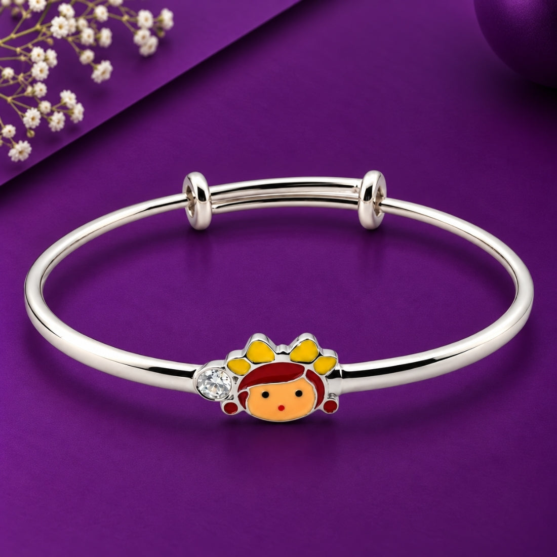 The Little Princess Enamel 925 Silver Kada set