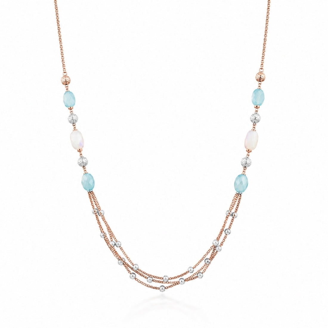 The Ocean Whisper Pastel Multi-Strand Cascade
