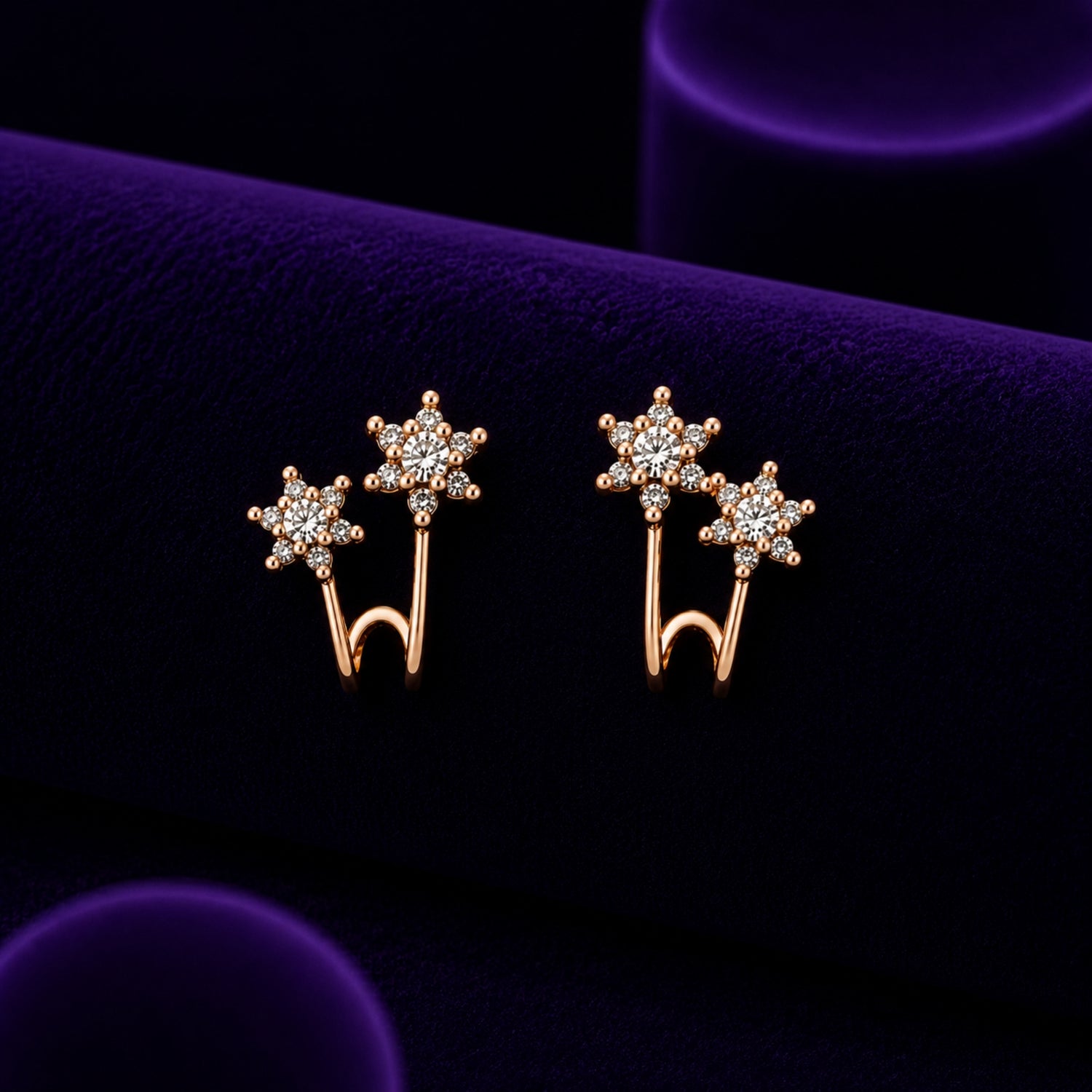 Cosmic Twin Star Studs  925 silver Studs
