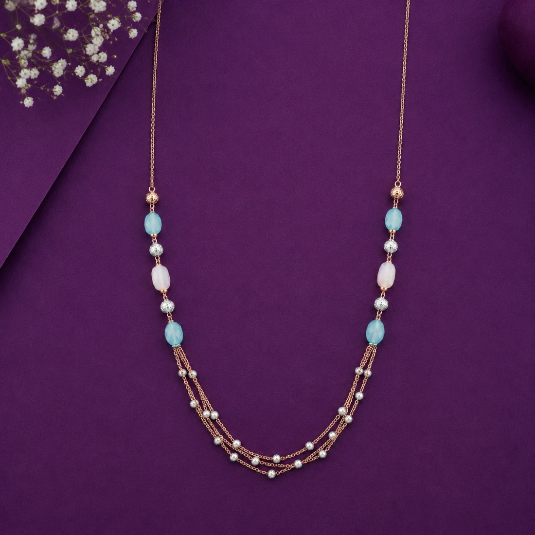 The Ocean Whisper Pastel Multi-Strand Cascade