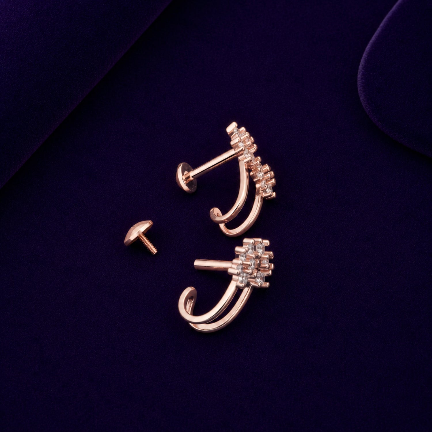 Cosmic Twin Star Studs  925 silver Studs
