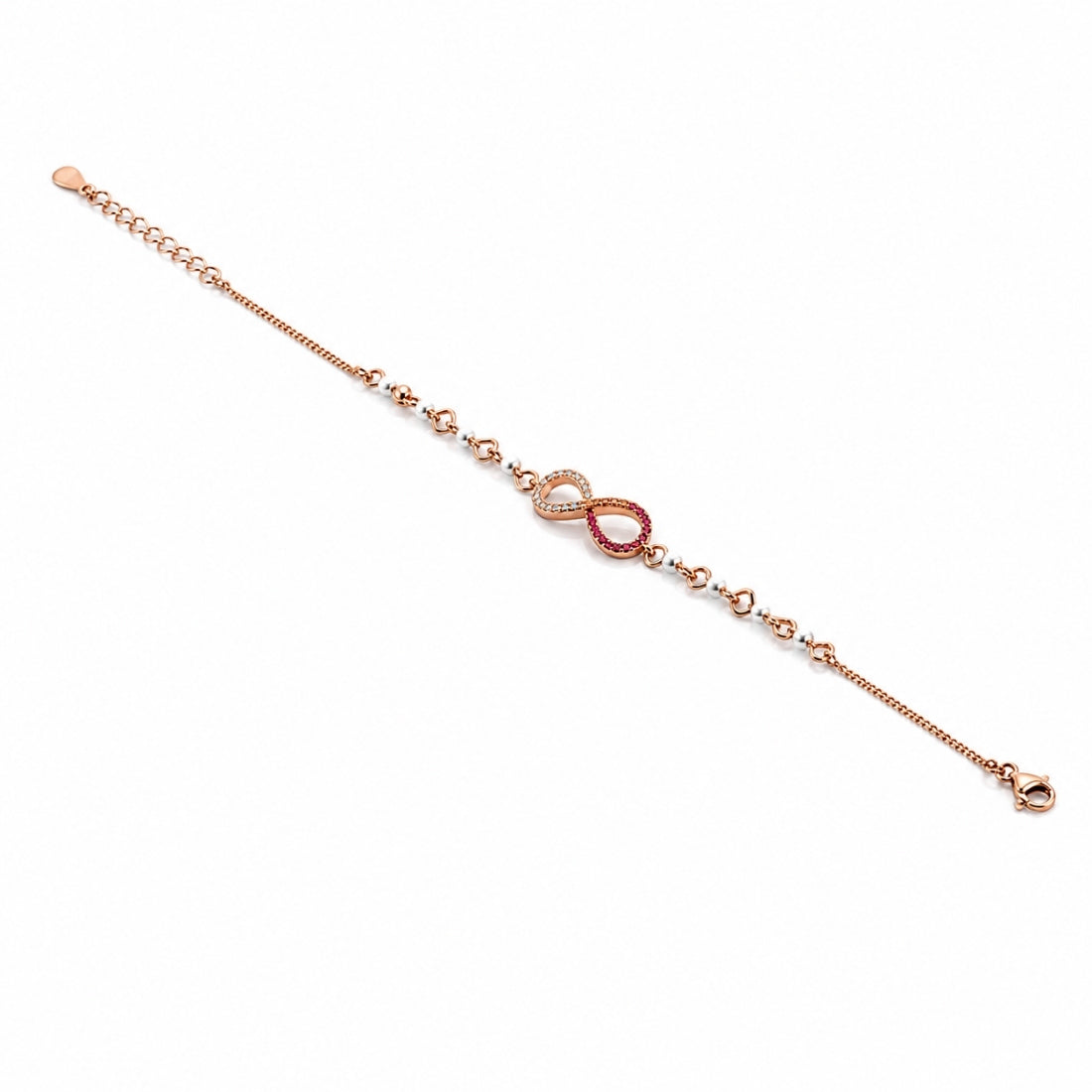 Dainty Rose Gold 925 Silver Infinity Bracelet