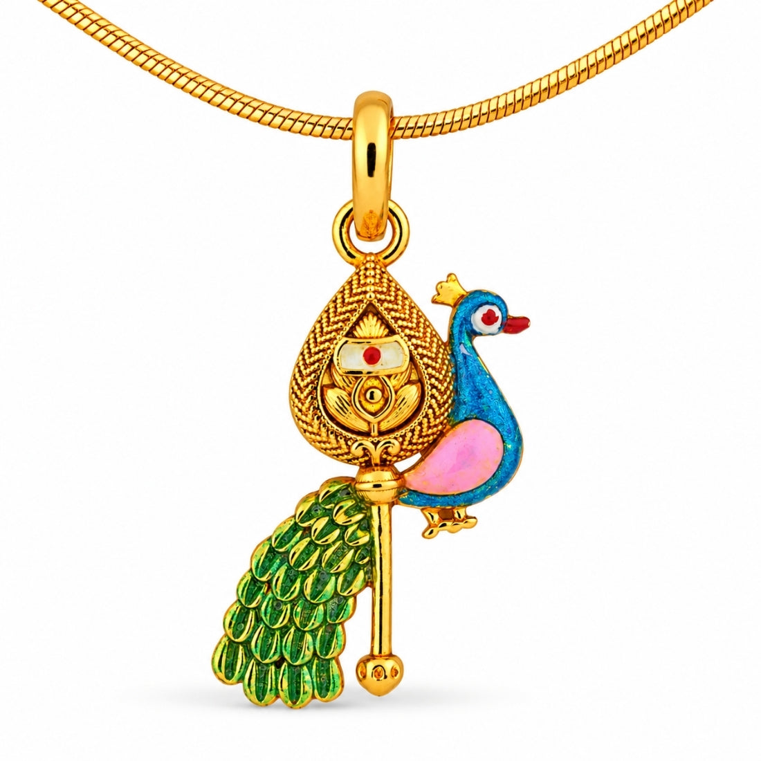 The Mayil-Vel Devotional 925 Silver Gold-Plated Pendant