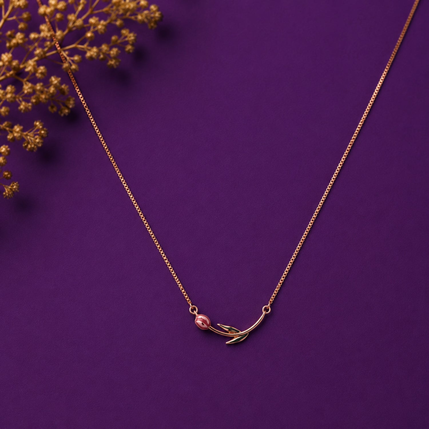 Blushing Tulip 925 Silver Chain