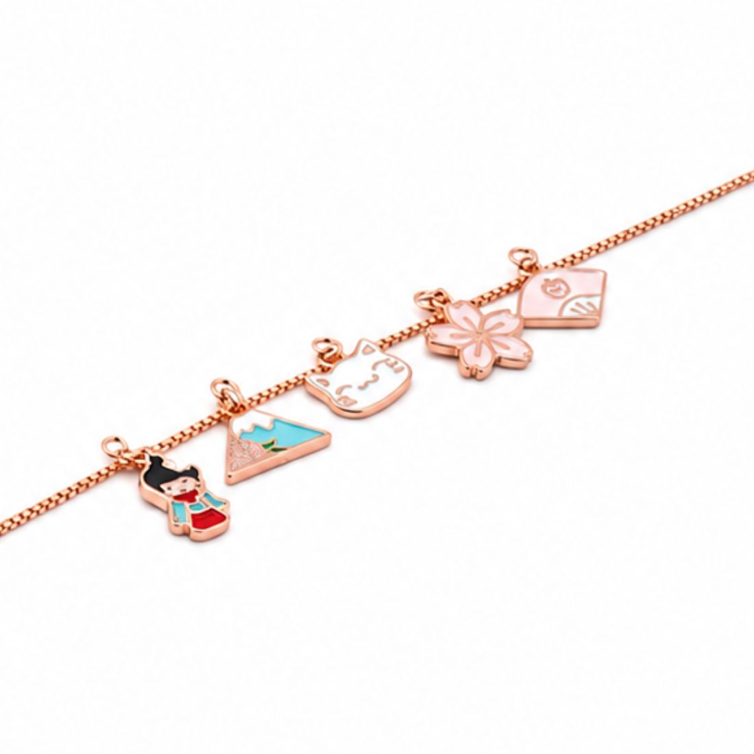 Tokyo Wanderlust Charm 925 Silver Bracelet