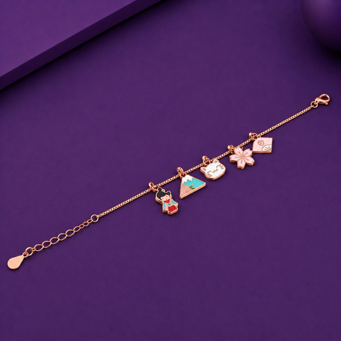 Tokyo Wanderlust Charm 925 Silver Bracelet
