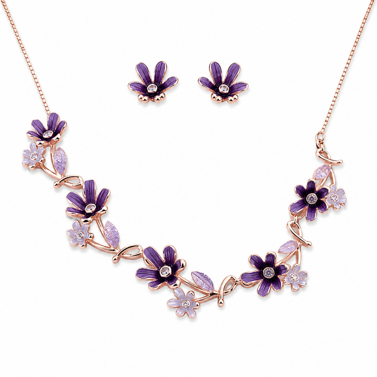 The Twilight Lavender Vine Necklace Set