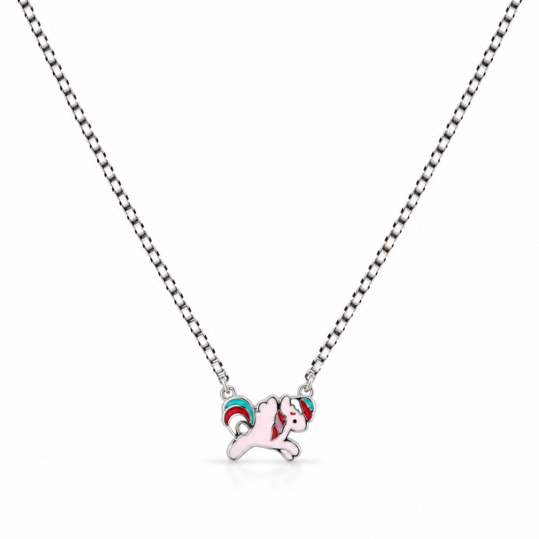 Pastel Pixie Unicorn 925 Silver Necklace