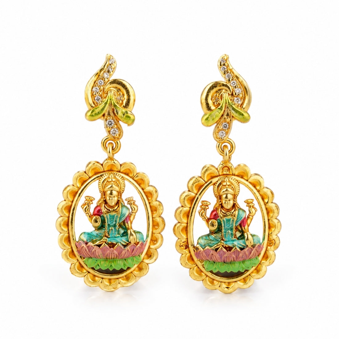 The Padmalakshmi Scalloped Medallion Drops (Gold-Plated 925 Sterling Silver)