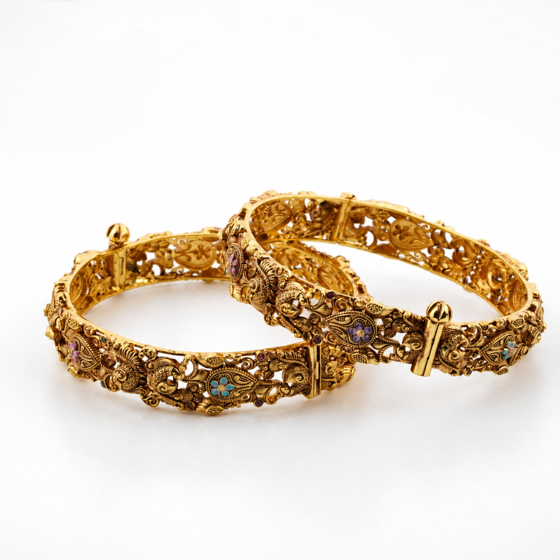 The Mayura Antique Emerald Bangles