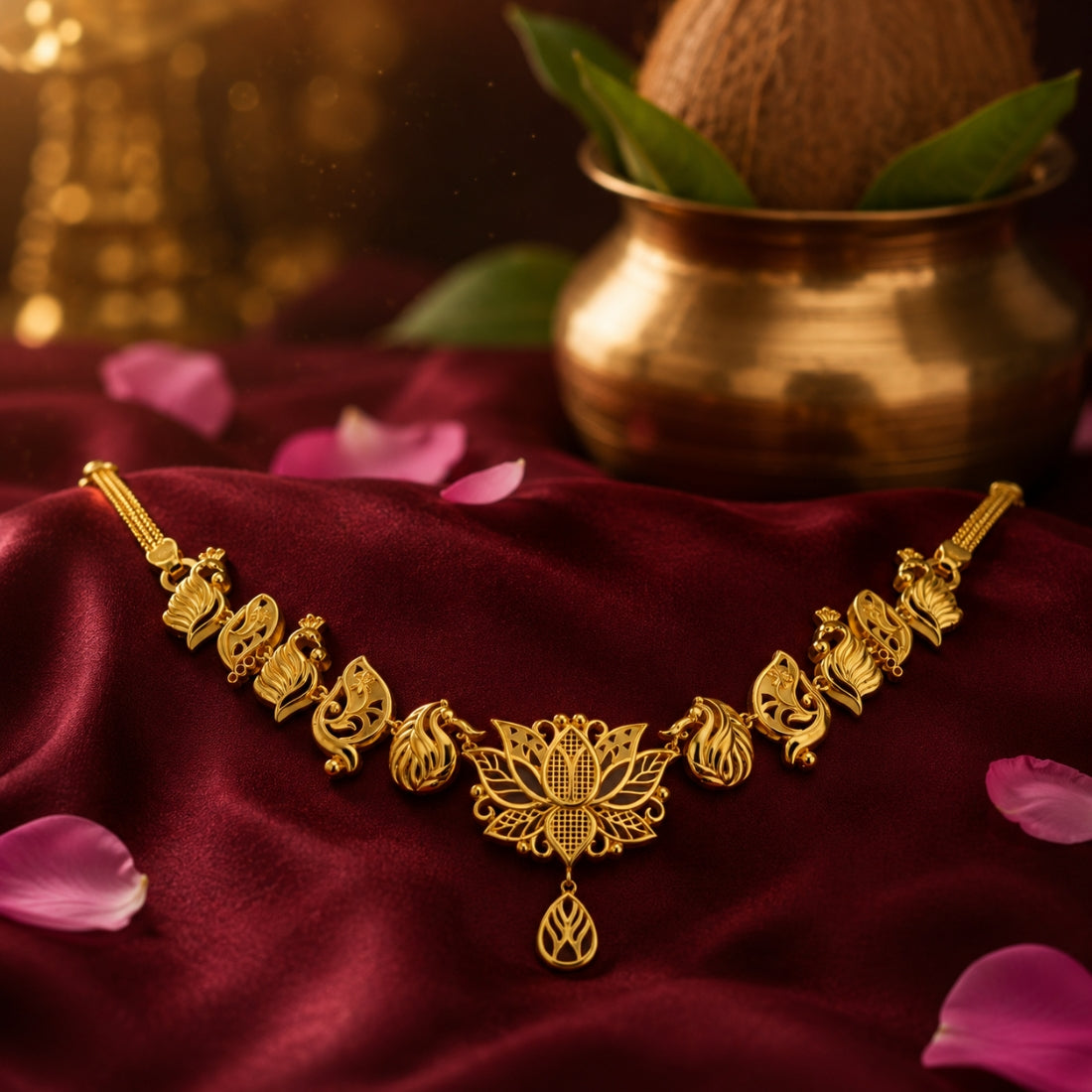 The Padmasana Peacock 925 Silver Choker