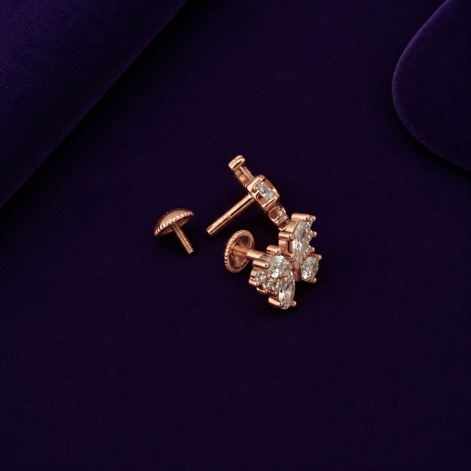 Marquise Monarch925 silver Studs