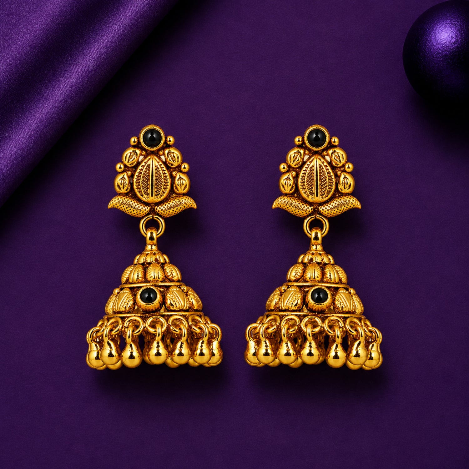 The Padma Vine Antique Jhumka – 925 Sterling Silver