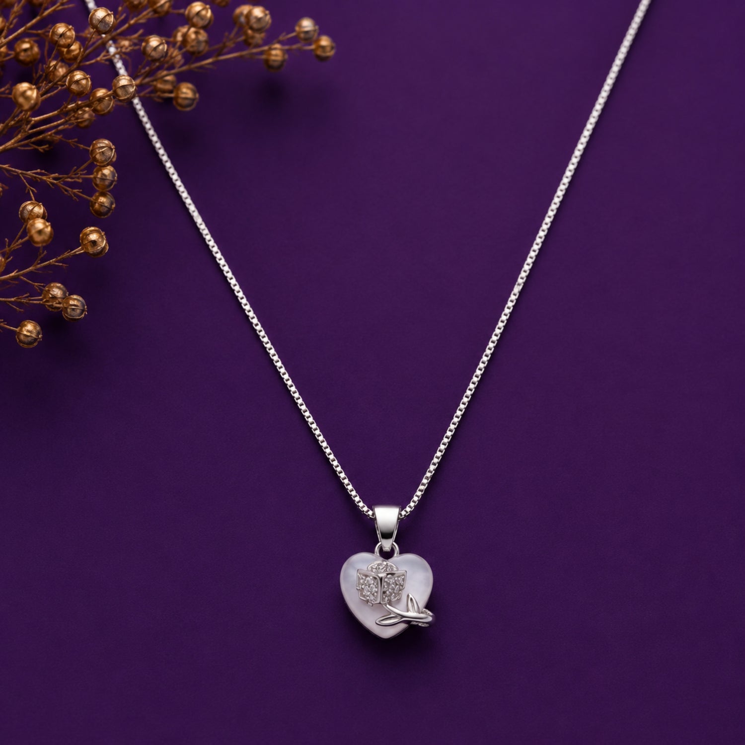 Luminous Rose 925 Silver Chain