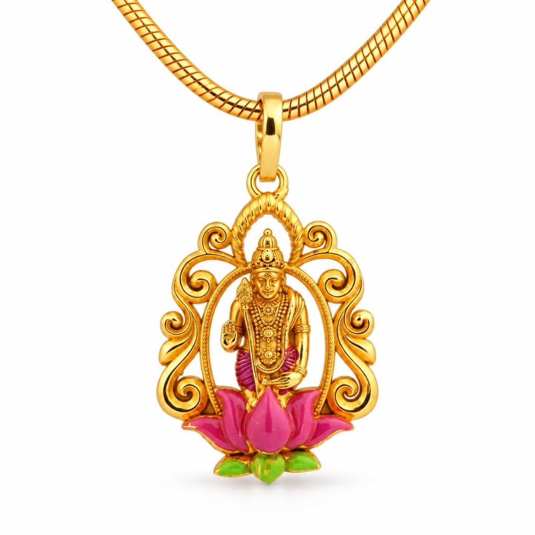 The Lord Murugan Shrinika 925 Silver Gold Plated Arch Pendant