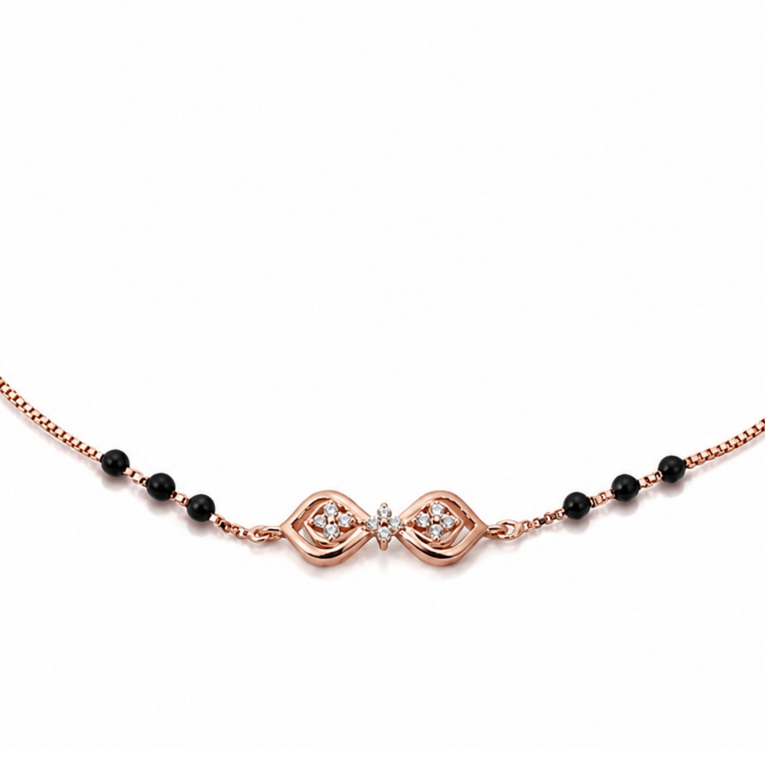 Sacred Infinity Nazaria 925 Silver Rose Gold Anklet