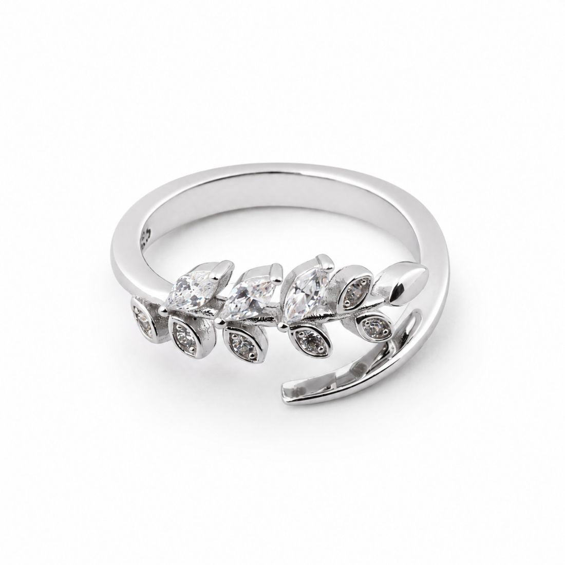 Sterling Silver Laurel Leaf Bypass Ring