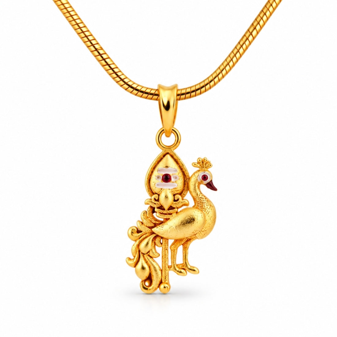 The Mayura Vel 925 Silver Gold Plated Heritage Pendant