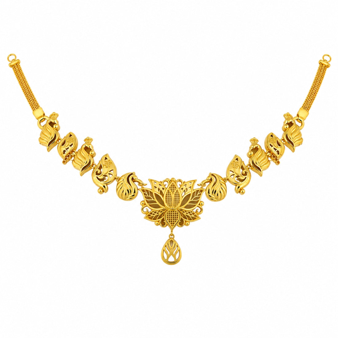 The Padmasana Peacock 925 Silver Choker
