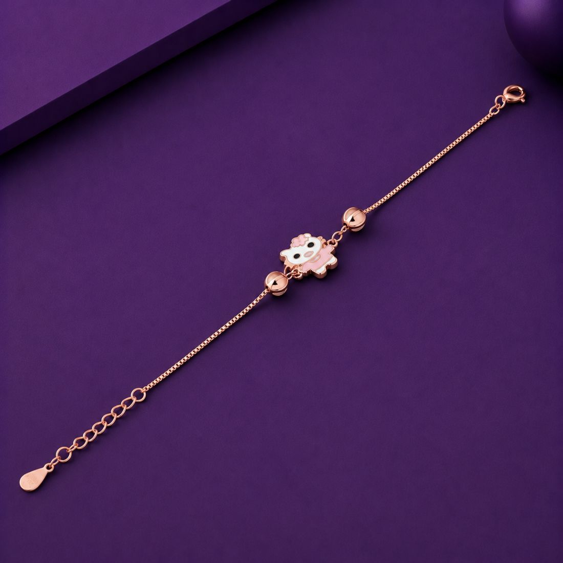 Sweet Kitty925  Rose Gold Bead Bracelet