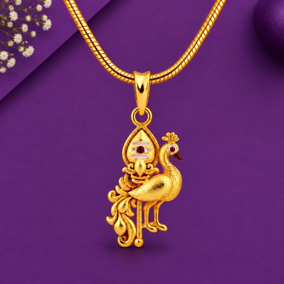 The Mayura Vel 925 Silver Gold Plated Heritage Pendant