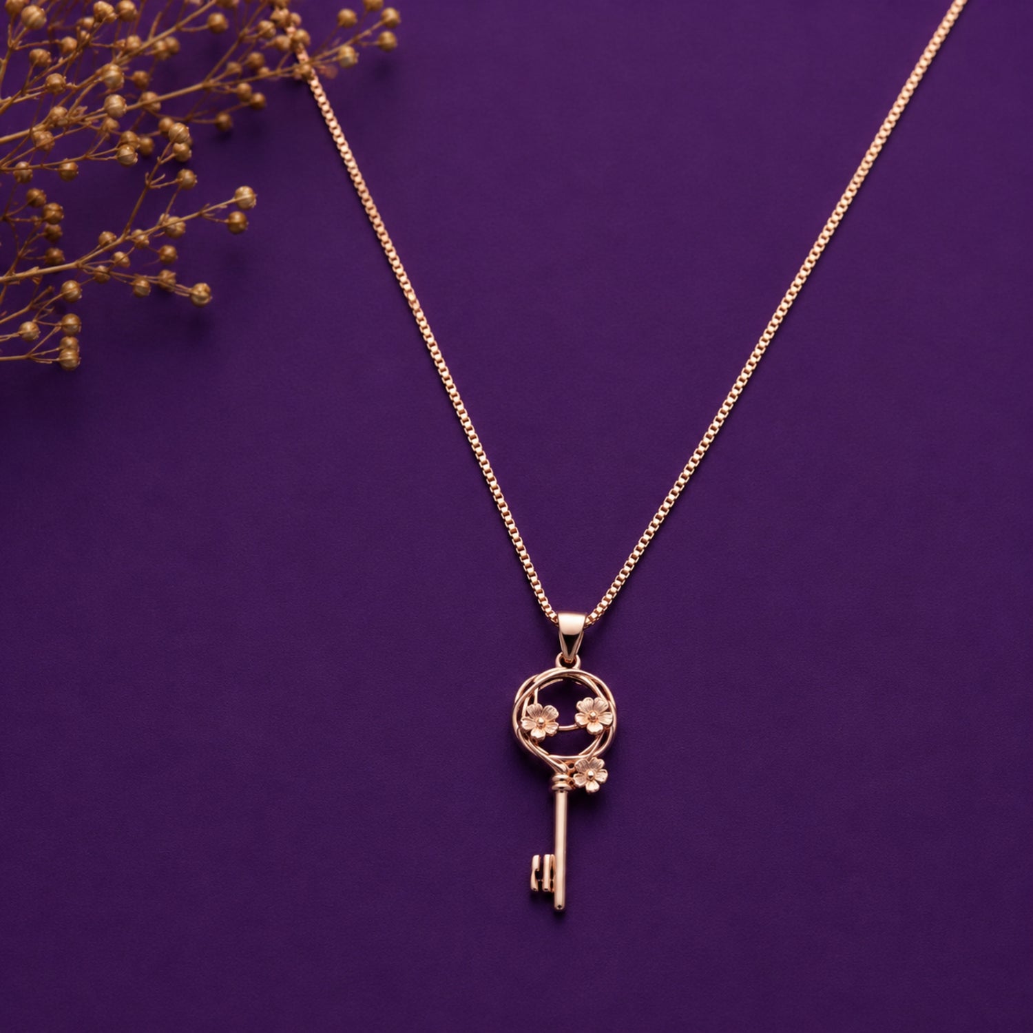 Blossom Secret 925 Silver Rose Gold Chain