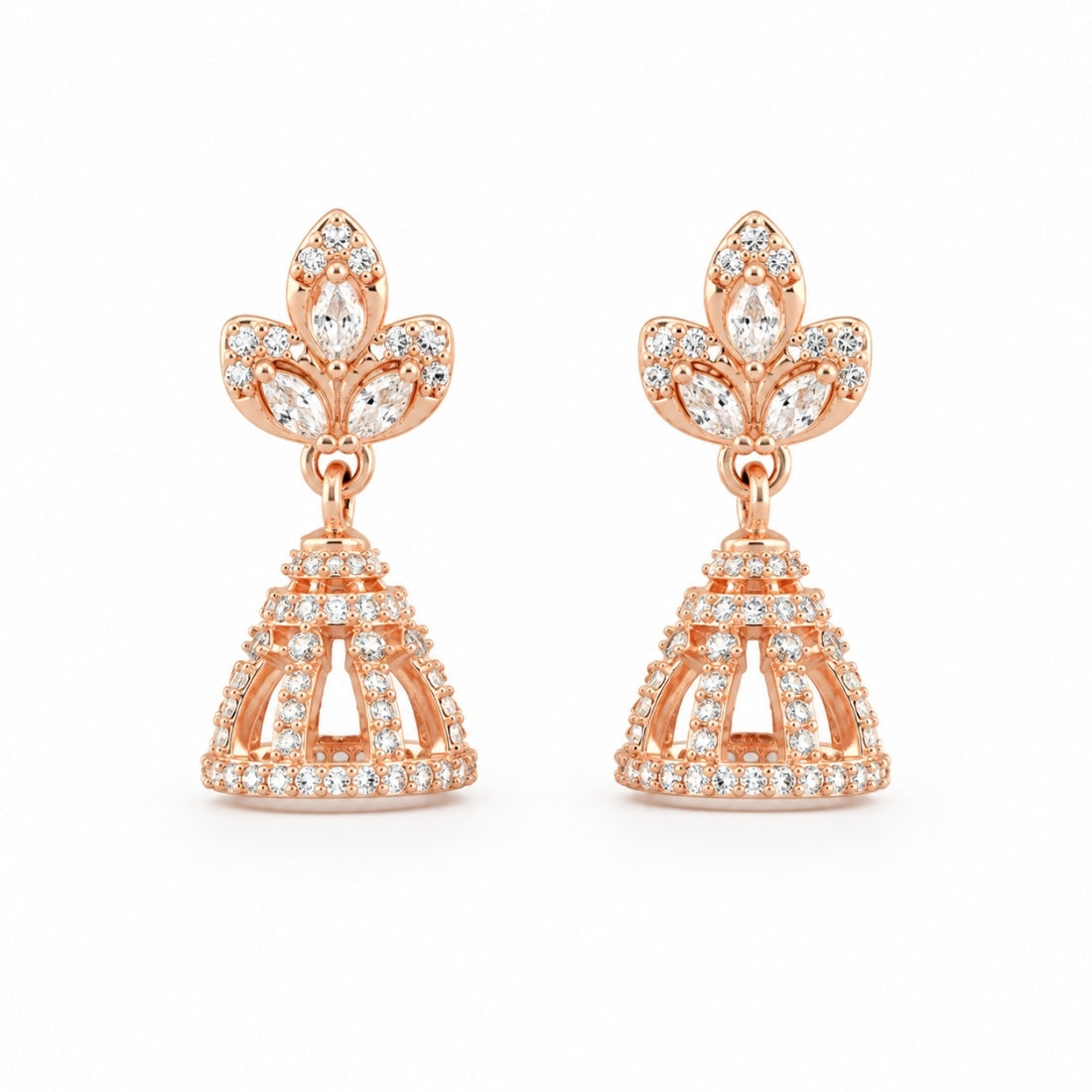 925 Silver Pavé Jhumkas