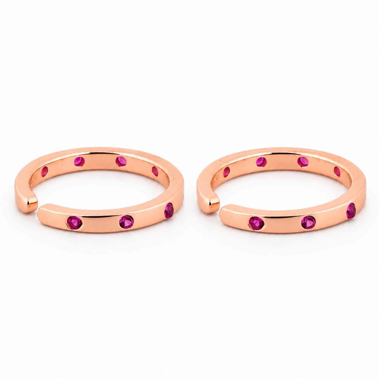 Lavender Dream Rose Gold Toe Rings