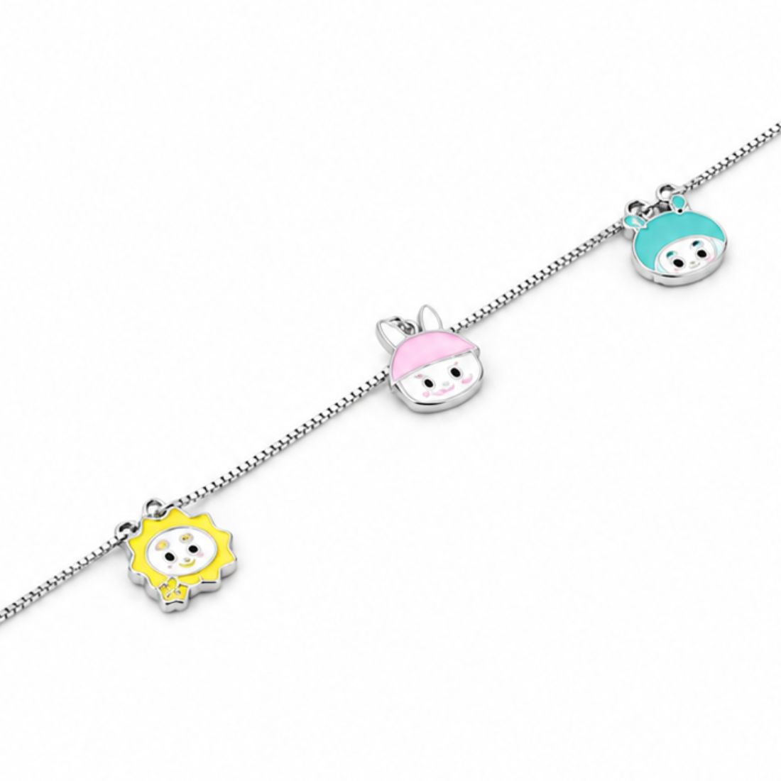 Safari Friends 925 Rose Gold Charm Bracelet