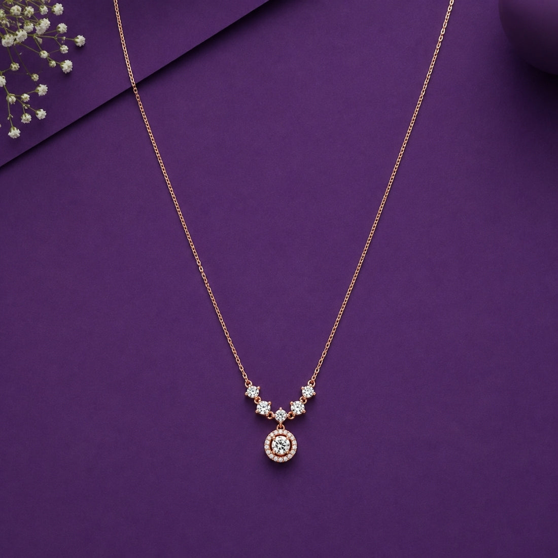 The Aura Halo Delicate 925 Silver Pendant Chain