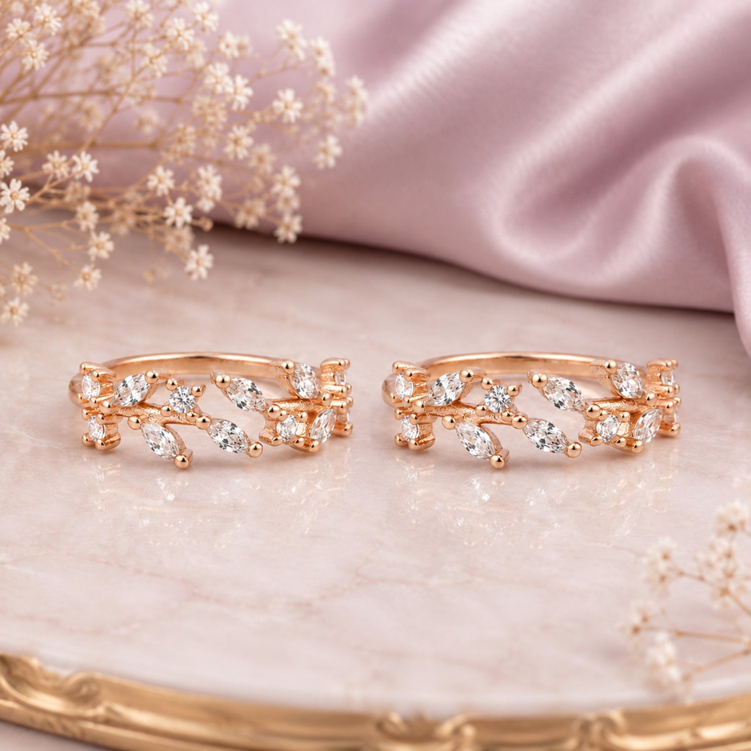 Flora Garland Adjustable Rose Gold Toe Rings
