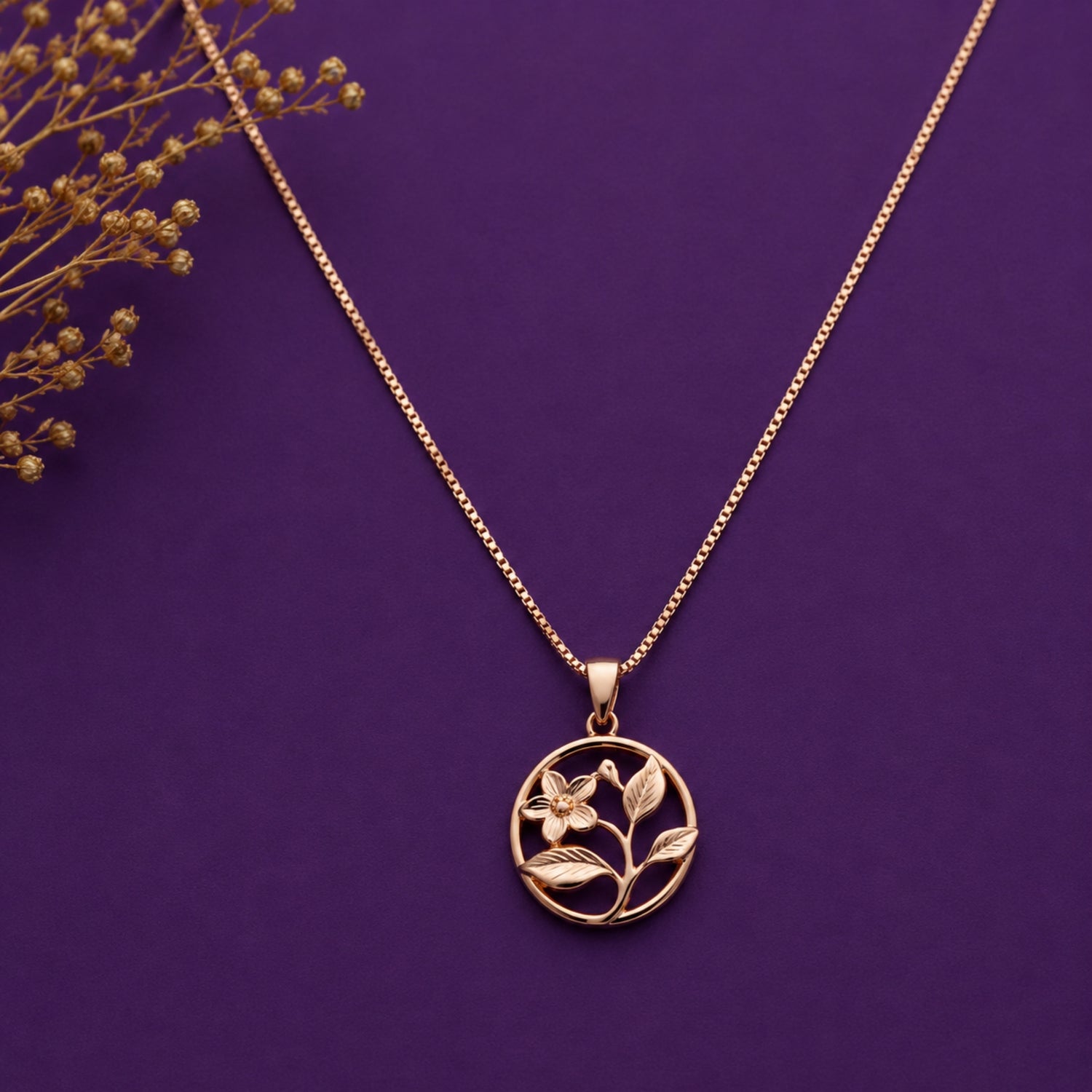 Blossom Silhouette 925 Silver Chain