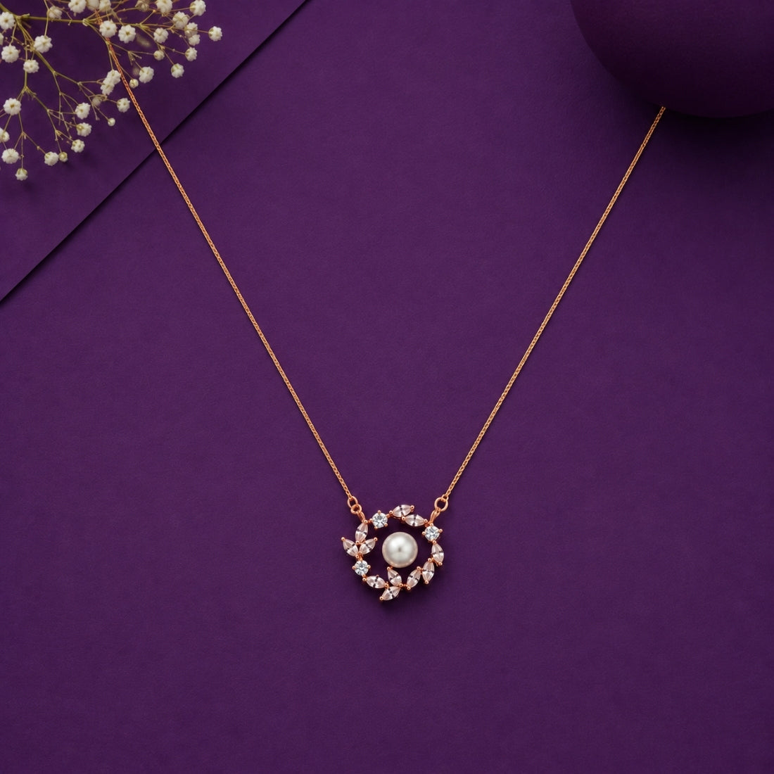 The Laurel Pearl Garland 925 Silver Pendant Chain