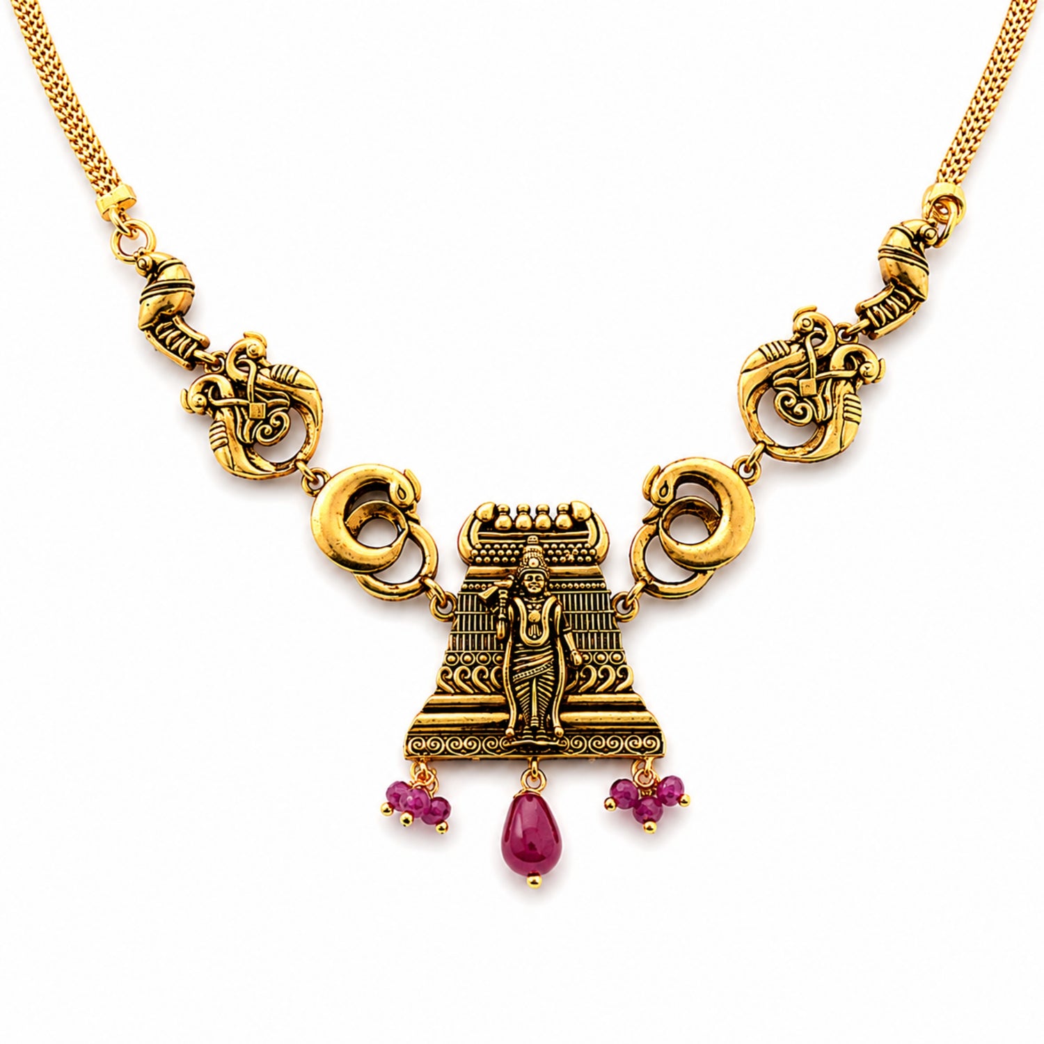 The Meenakshi Gopuram Antique Necklace
