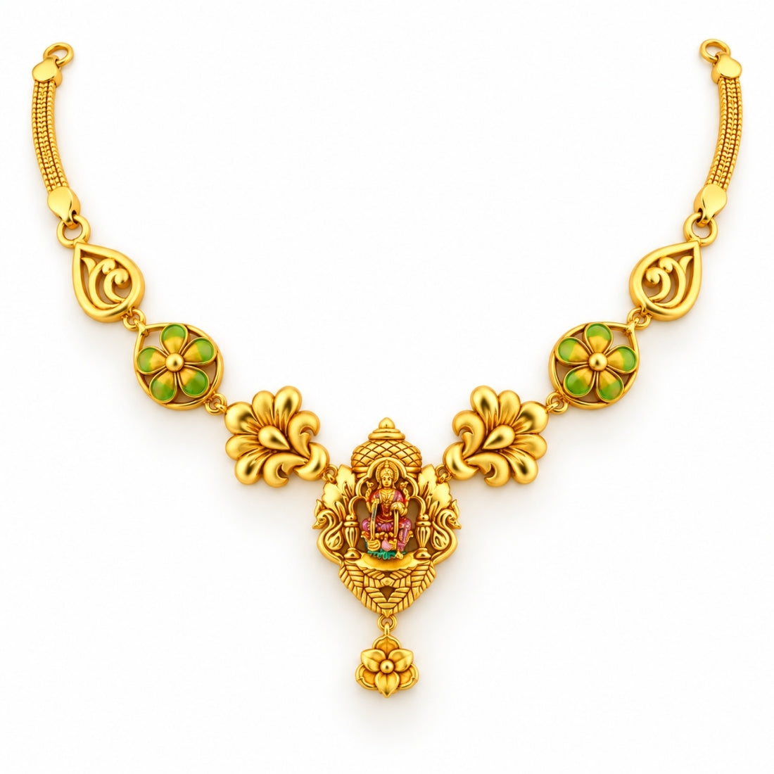 The Padma Lakshmi & Olive Flora Temple 925 Silver Necklace